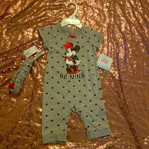 “Be Mine” Disneys Minnie Mouse Onesie (0/3 months)